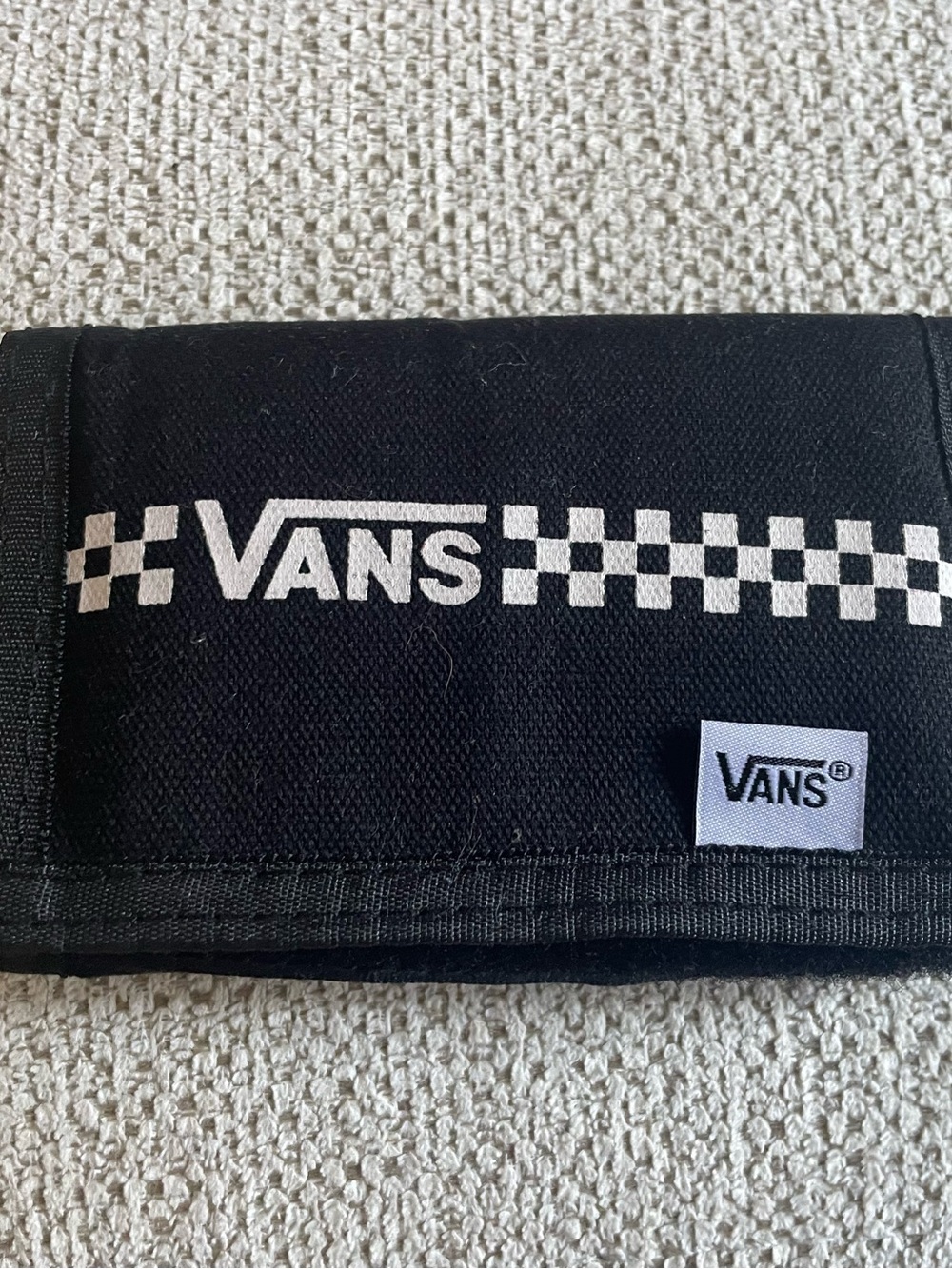 Vans Black and White Checkerboard Trifold Wallet
